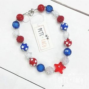 Kids fourth of July necklace Pete and Lucy super cute girls jewelry